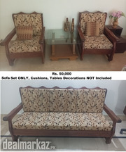 5 Seater Sofa Set (3+2x1) Cushions on Sheesham Frame