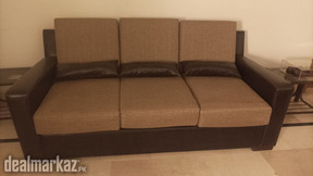 SIX seat sofa set with TWO foot stools