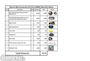 Electric Bike BLDC Alloy Rim Motor Controller Throttle Set Whole Kit