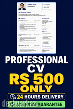 Professional CV Design | Rs. 500 | 24hr Delivery