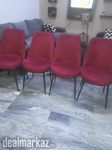 VELVET CHAIRS MARRON COLOR