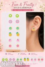 Earring stud pair for females