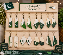 Handmade wooden earrings