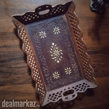 Wooden Handicraft Tray & Jewelry Box And Elephant