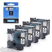 Dymo 45013 S0720530 Tapes 1/2 Inch x 23 ft (12mm x 7m) Black on White