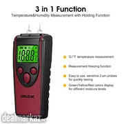WELQUIC MT230 Digital Wood Moisture Meter with 3-Colored Backlight LCD