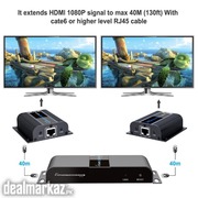 AGPtEK 1x2 HDMI Extender/Splitter Device Ultra HD 1080P over CAT6/CAT6