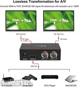 Portta HDMI to SDI + SDI Converter BNC SDI/HD-SDI/3G-SDI Signal Suppor